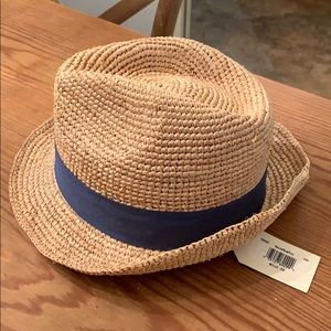 Hatattack Hat with blue ribbon